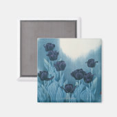 Dunkle Blume Magnet (Vorderseite/Rückseite)