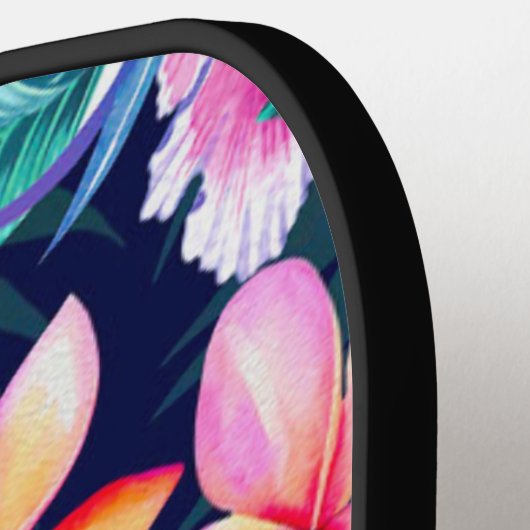 Dunkle Blume Personalisiert Pickleball Schläger (Linke Seite)