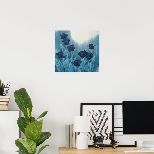 Dunkle Blume Poster (Heimbüro)