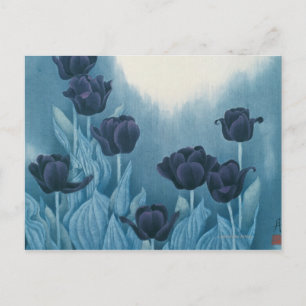 Dunkle Blume Postkarte
