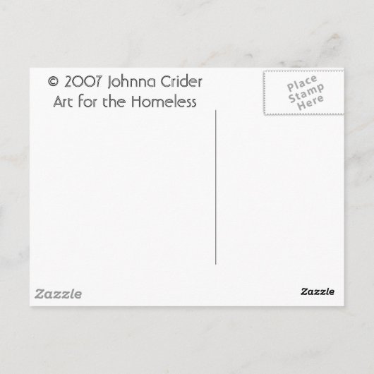 Dunkle Blume Postkarte (Rückseite)