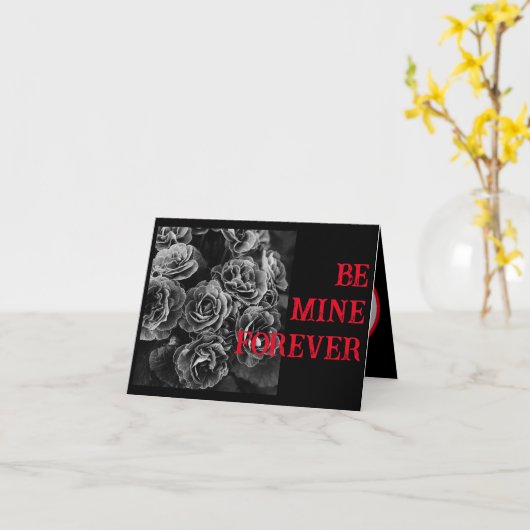 Dunkle Blume Valentine Karte (Gelbe Blume)