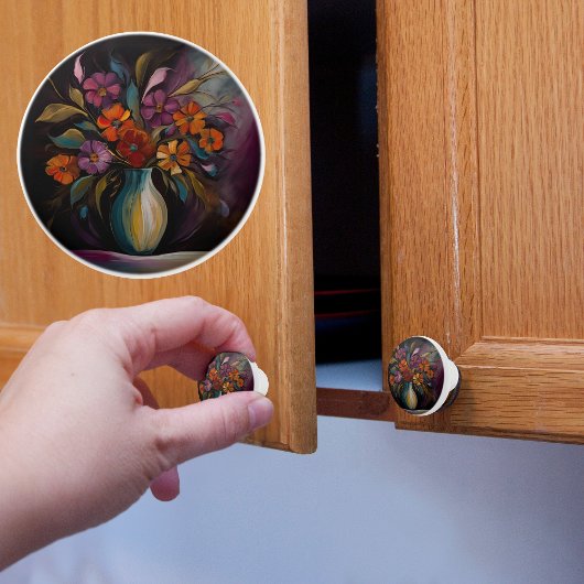 Dunkle Blume Vase Keramikknauf