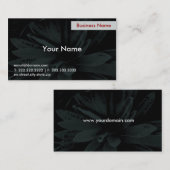 Dunkle Blume Visitenkarte (Vorne/Hinten)