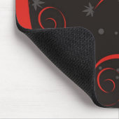 Dunkle Blumen-Mausunterlage Mousepad (Ecke)