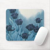 Dunkle Blumen Mousepad (Mit Mouse)