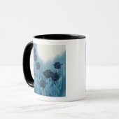 Dunkle Blumen Tasse (Vorderseite Links)