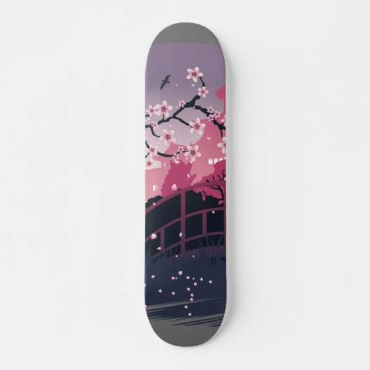 Dunkle Blüte Skateboard (Vorne)