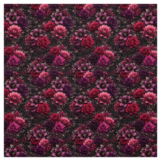 Dunkle Blüten Stoff (Muster)