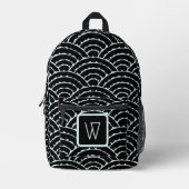 Dunkle Bögen Bedruckter Rucksack (Vorderseite)