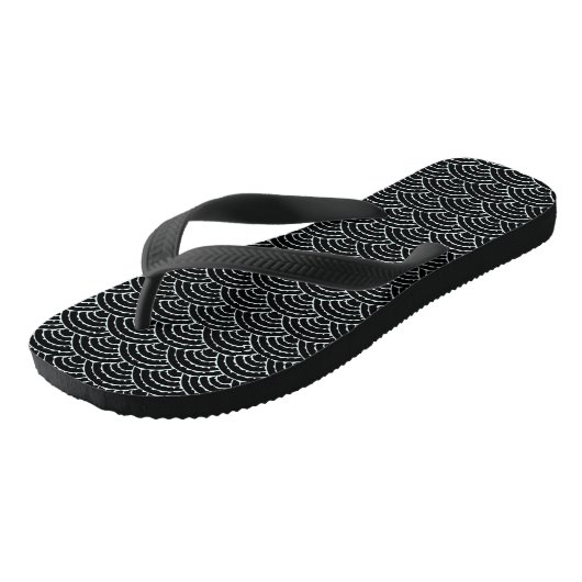 Dunkle Bögen Flip Flops Badesandalen (Schrägansicht)