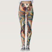 Dunkle Bohemische Traumfarbe Leggings (Vorderseite)