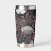 Dunkle Boho Monogramm: Wildblumen des Whimsikwalde Thermobecher (Vorderseite)