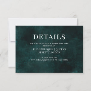 Dunkle botanische EMERALD-RSVP-Karte RSVP Karte