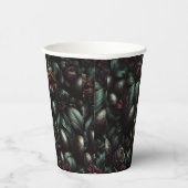Dunkle botanische Ostern-Papierbecher – Moody Pappbecher (Rechts)