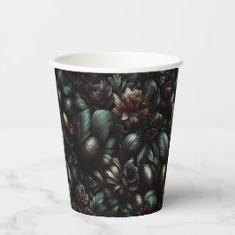 Dunkle botanische Ostern-Papierbecher – Moody Pappbecher