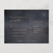 Dunkle botanische Vegetation RSVP Hochzeit Einladungspostkarte (Rückseite)