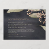 Dunkle botanische Vegetation rustikale Unterkunft Begleitkarte (Vorderseite)