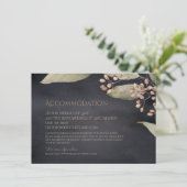 Dunkle botanische Vegetation rustikale Unterkunft Begleitkarte (Stehend Vorderseite)