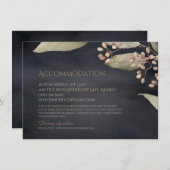 Dunkle botanische Vegetation rustikale Unterkunft Begleitkarte (Vorne/Hinten)