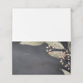 Dunkle botanische Vegetation Vintage rustikale Esc Platzkarte (Außenseite Aufgefaltet)