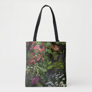 Dunkle botanische Waldträume-Kollage zweiseitig Tasche