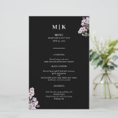 Dunkle botanische Wildblumen | Elegantes Hochzeits (Stehend Vorderseite)