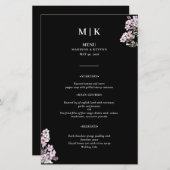 Dunkle botanische Wildblumen | Elegantes Hochzeits (Vorne/Hinten)