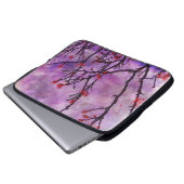 Dunkle Branchen mit roten Buds Laptopschutzhülle (Vorne Knopf)
