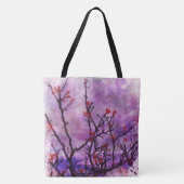 Dunkle Branchen mit roten Buds Tasche (Vorderseite)