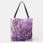 Dunkle Branchen mit roten Buds Tasche (Rückseite)