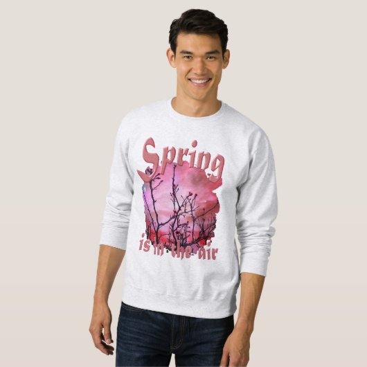 Dunkle Branchen roten Buds und fiery Sky Sweatshirt (Vorne ganz)