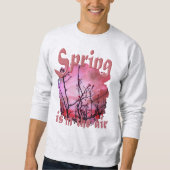 Dunkle Branchen roten Buds und fiery Sky Sweatshirt (Vorderseite)