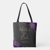 Dunkle Brautmutter-Tasche aus violettem Goldachat Tasche (Rückseite)