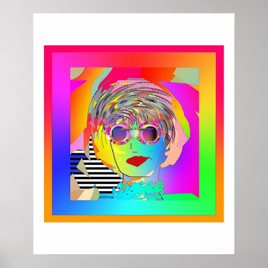 Dunkle Brillen und ein Spiegel tragen Poster (Vorne)