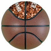 Dunkle Bronze-Glitzer Glitzern Ihr Name Team Basketball (Rechts)