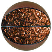Dunkle Bronze-Imitate Glitzer Glitzern Basketball (Vorderseite)