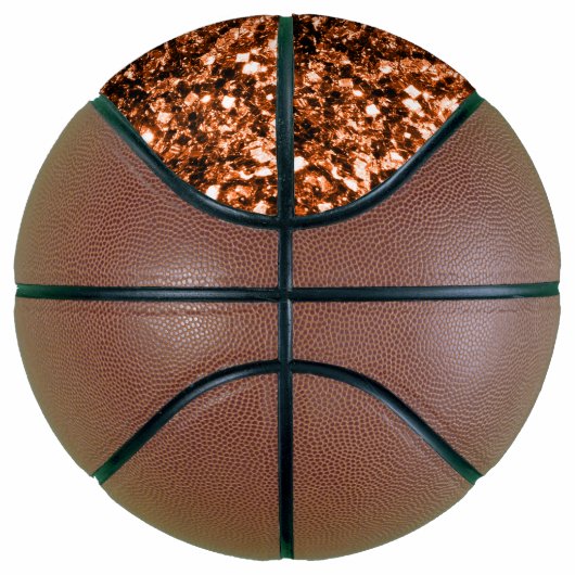 Dunkle Bronze-Imitate Glitzer Glitzern Basketball (Rechts)