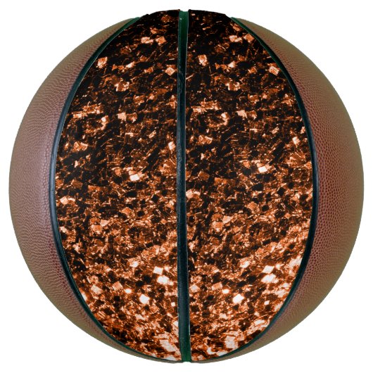 Dunkle Bronze-Imitate Glitzer Glitzern Basketball (Vertikal)