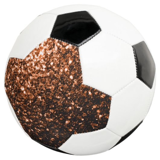 Dunkle Bronze-Imitate Glitzer Glitzern Fußball (Dreiviertel)