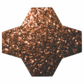 Dunkle Bronze-Imitate Glitzer Glitzern Fußball (Flach)