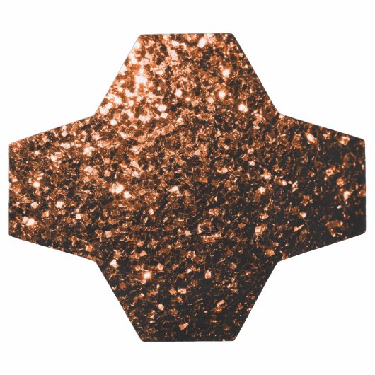 Dunkle Bronze-Imitate Glitzer Glitzern Fußball (Flach)