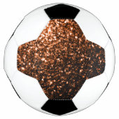 Dunkle Bronze-Imitate Glitzer Glitzern Fußball (Vorderseite)
