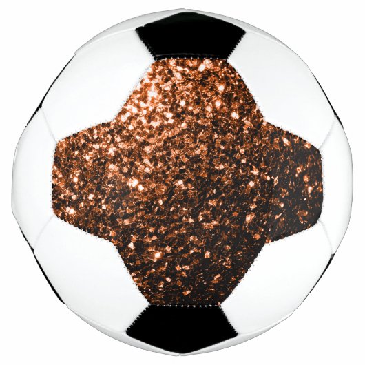 Dunkle Bronze-Imitate Glitzer Glitzern Fußball (Vorderseite)