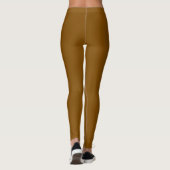 Dunkle Bronzefarbe einfarbig schlicht Leggings (Rückseite)