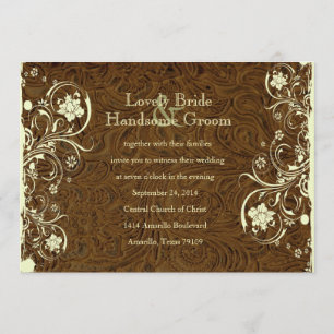 Dunkle Brownlederne Einladung