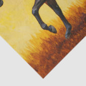 Dunkle Bucht Stallion Pferde Galopp Seidenpapier (Detail)