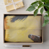 Dunkle Bucht Stallion Pferde Galopp Seidenpapier (Geschenk)