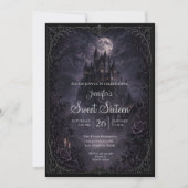 Dunkle Burg Gothic Sweet 16 Einladung (Vorderseite)