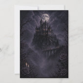 Dunkle Burg Gothic Sweet 16 Einladung (Rückseite)